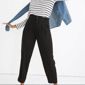 Madewell Pleated Taper Wide Leg Pant